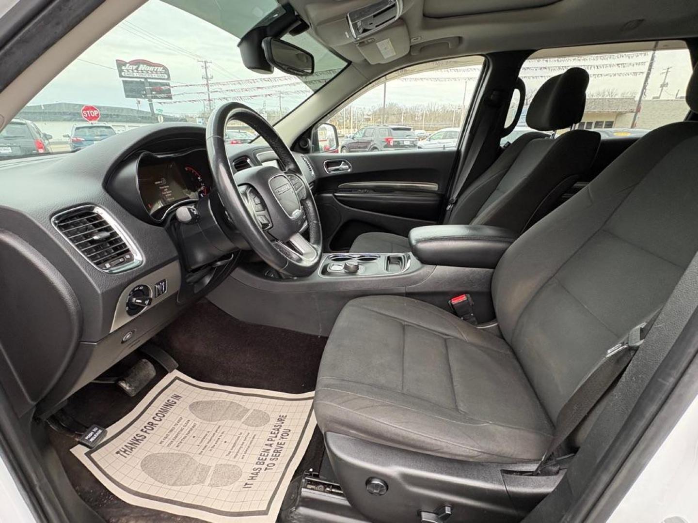 2017 WHITE DODGE DURANGO SXT (1C4RDJAG1HC) with an 3.6L engine, Automatic transmission, located at 501 E. Columbia St., Springfield, OH, 45503, (800) 262-7122, 39.925262, -83.801796 - *** Clean CarFax w/ 18 Service Records *** New Tires *** New Rear Shocks *** New Air and Cabin Filter *** Moonroof *** Tow Package *** Heated Seats and Steering Wheel *** 3rd row seating *** All Wheel Drive *** Park Assist w/ Back Up Camera *** Jay North Auto has offered hand picked vehicles sin - Photo#8