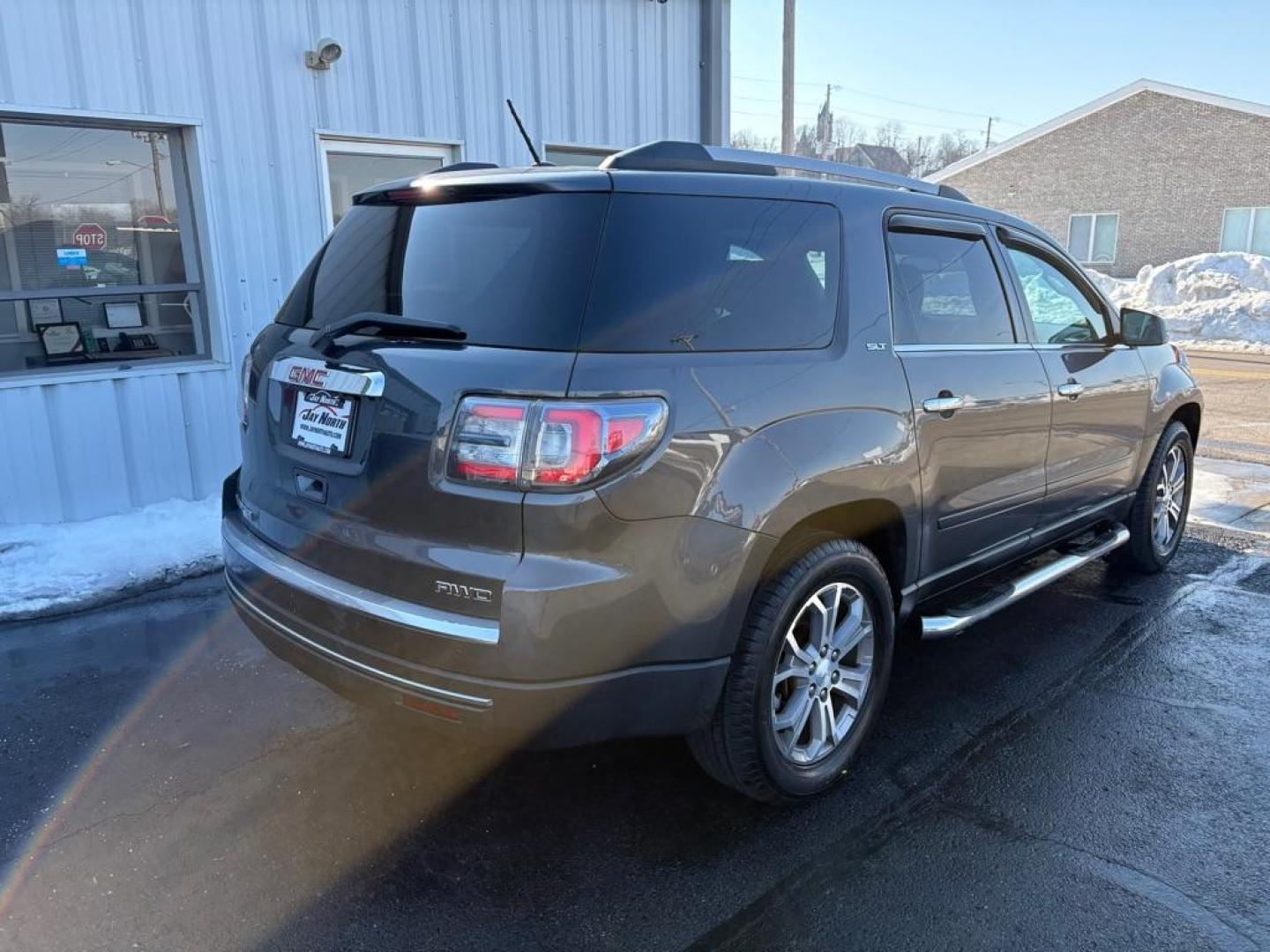 2014 GRAY GMC ACADIA SLT-1 (1GKKVRKD9EJ) with an 3.6L engine, Automatic transmission, located at 501 E. Columbia St., Springfield, OH, 45503, (800) 262-7122, 39.925262, -83.801796 - ***SLT-1***AWD***Low Miles Only 63K***Heated Leather Seats***Dual MoonRoof***New Air Filter and Cabin Air Filter***New Wiper Blades***New Tires***New Front Struts***Fresh Oil Change*** Jay North Auto has offered hand picked vehicles since 1965! Our customer's enjoy a NO pressure buying experien - Photo#2