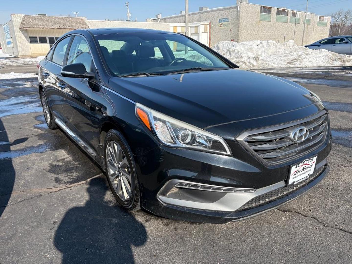 2017 BLACK HYUNDAI SONATA SPORT (5NPE34AF8HH) with an 2.4L engine, Automatic transmission, located at 501 E. Columbia St., Springfield, OH, 45503, (800) 262-7122, 39.925262, -83.801796 - ***Clean Carfax***New Tires***All New Brake Pads and Rotors***New Spark Plugs***New Serpentine Belt***Heated Leather Seating***Moonroof***Fresh Oil Change*** Jay North Auto has offered hand picked vehicles since 1965! Our customer's enjoy a NO pressure buying experience with a small town feel. - Photo#0