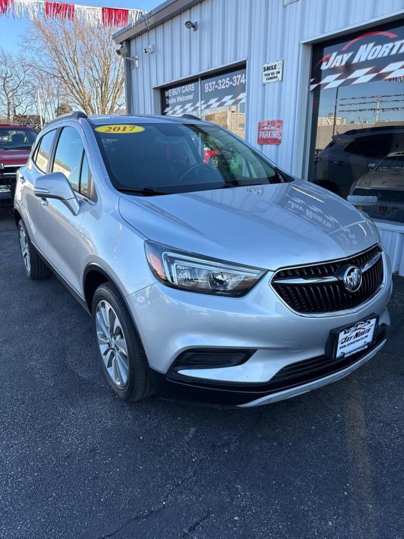 2017 SILVER BUICK ENCORE PREFERRED (KL4CJASB9HB) with an 1.4L engine, Automatic transmission, located at 501 E. Columbia St., Springfield, OH, 45503, (800) 262-7122, 39.925262, -83.801796 - *** New Turbo *** Turbo Lines *** Engine Oil Cooler *** Purge Valve *** New O2 Sensors *** Tune Up *** New Air and Cabin filter *** New Battery *** New Intake Manifold *** New Valve Cover ** New Brakes *** New Tires w/ New TPMS sensors *** New Lugs *** Perfered Package *** FWD *** Clean CarFax *** - Photo#0