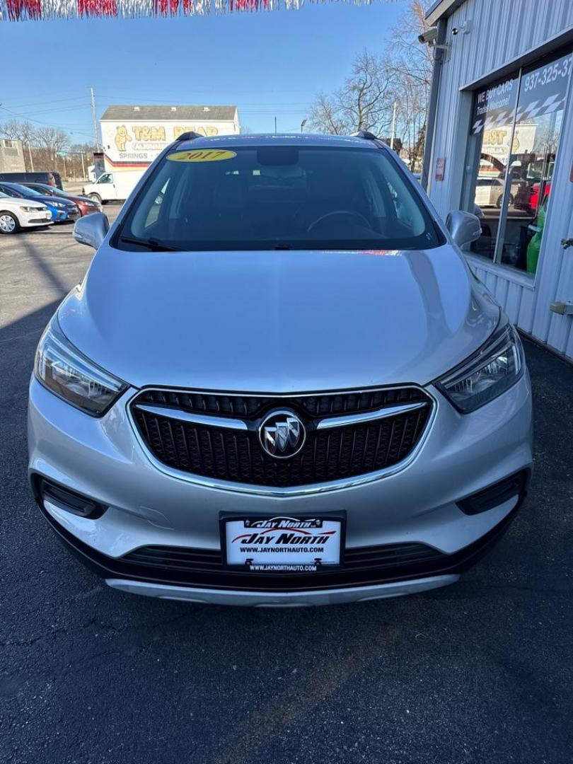 2017 SILVER BUICK ENCORE PREFERRED (KL4CJASB9HB) with an 1.4L engine, Automatic transmission, located at 501 E. Columbia St., Springfield, OH, 45503, (800) 262-7122, 39.925262, -83.801796 - *** New Turbo *** Turbo Lines *** Engine Oil Cooler *** Purge Valve *** New O2 Sensors *** Tune Up *** New Air and Cabin filter *** New Battery *** New Intake Manifold *** New Valve Cover ** New Brakes *** New Tires w/ New TPMS sensors *** New Lugs *** Perfered Package *** FWD *** Clean CarFax *** - Photo#1