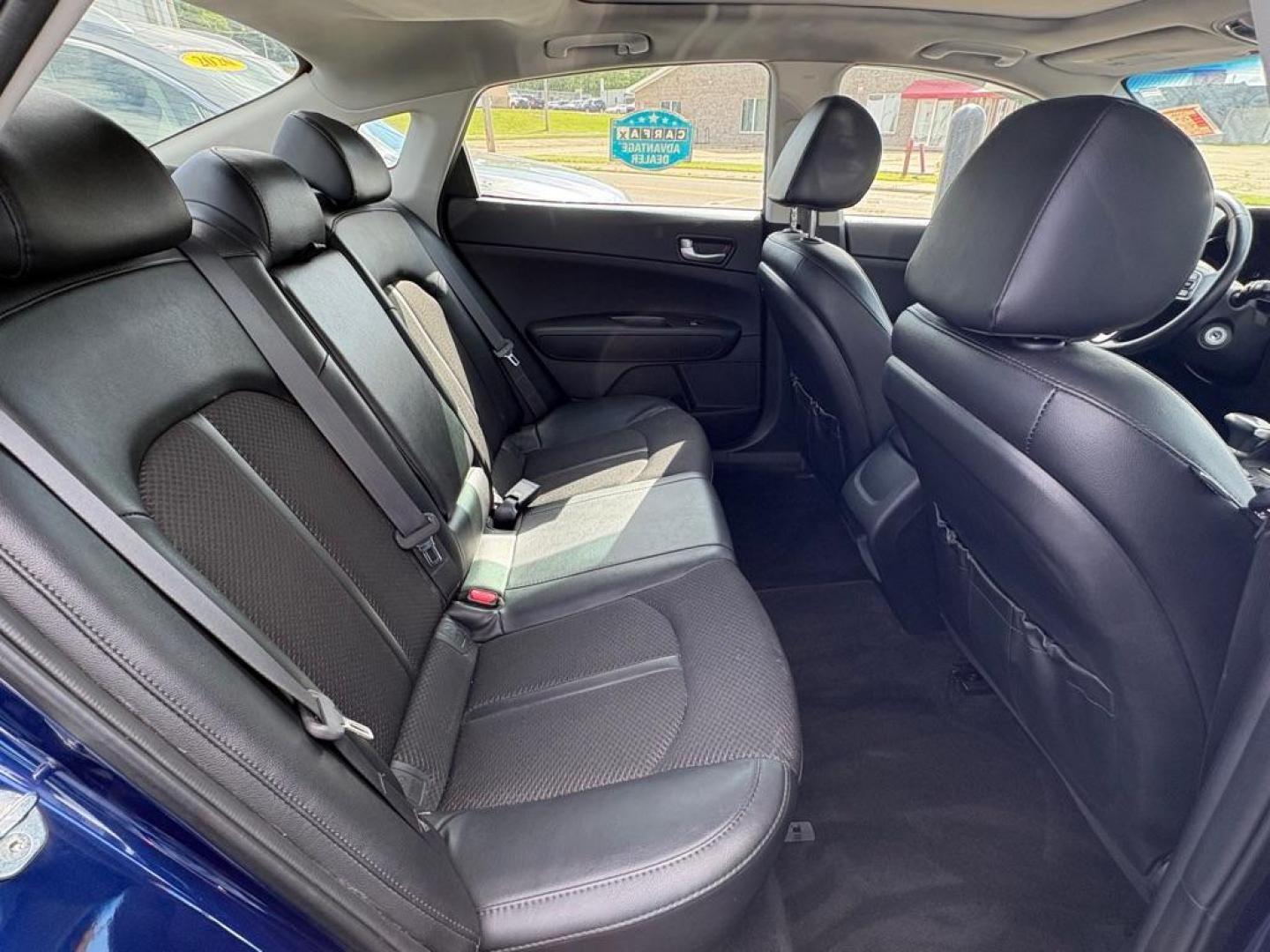 2018 BLUE KIA OPTIMA S (5XXGT4L39JG) with an 2.4L engine, Automatic transmission, located at 501 E. Columbia St., Springfield, OH, 45503, (800) 262-7122, 39.925262, -83.801796 - *** Tune Up *** New Wipers *** New Rear Brakes *** New Cabin and Air filter *** Inspection *** Oil change *** New Valve cover gasket and fuel pump gasket *** Newer Tires *** Panoramic Roof *** Premium Audio *** S sport *** Apple CarPlay *** Back Up Camera *** Blind spot w/ cross traffic alert *** Pa - Photo#14