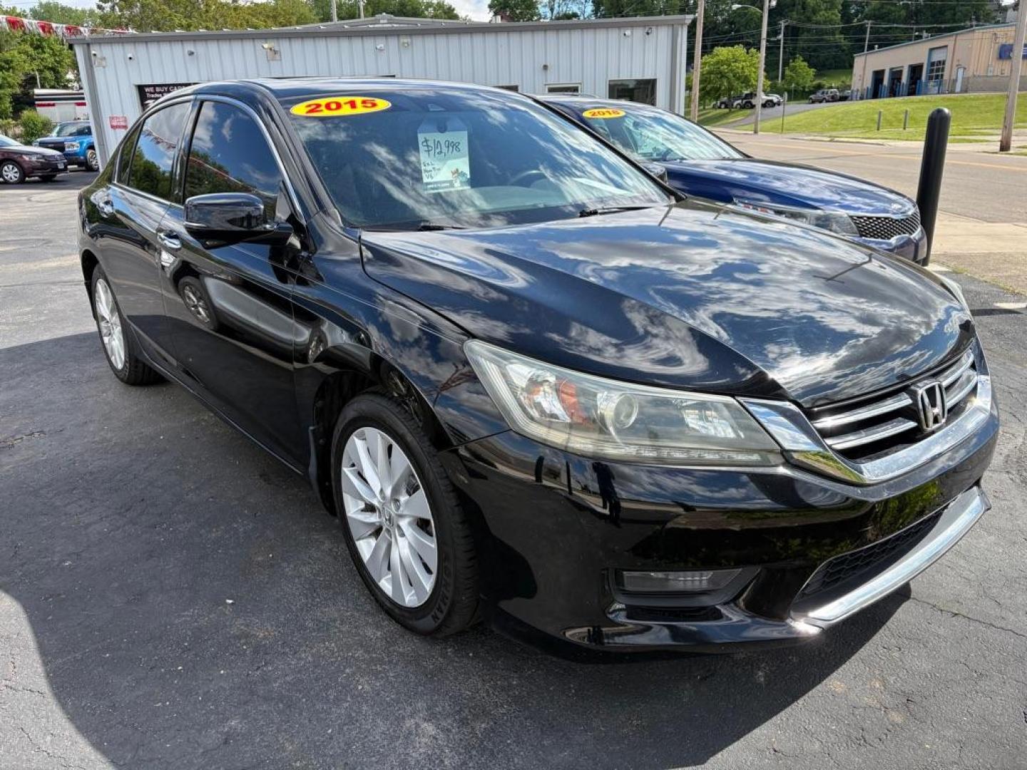 2015 BLACK HONDA ACCORD EXL (1HGCR3F80FA) with an 3.5L engine, Automatic transmission, located at 501 E. Columbia St., Springfield, OH, 45503, (800) 262-7122, 39.925262, -83.801796 - *** New Tires *** New Brakes *** Oil Change *** Moonroof *** V6 *** EXL *** Inspection *** Tune Up *** New Cabin and Air Filter *** Leather Heated Seats *** Back Up Camera *** Premium Audio *** Jay North Auto has offered hand picked vehicles since 1965! Our customer's enjoy a NO pressure buying- Photo#0