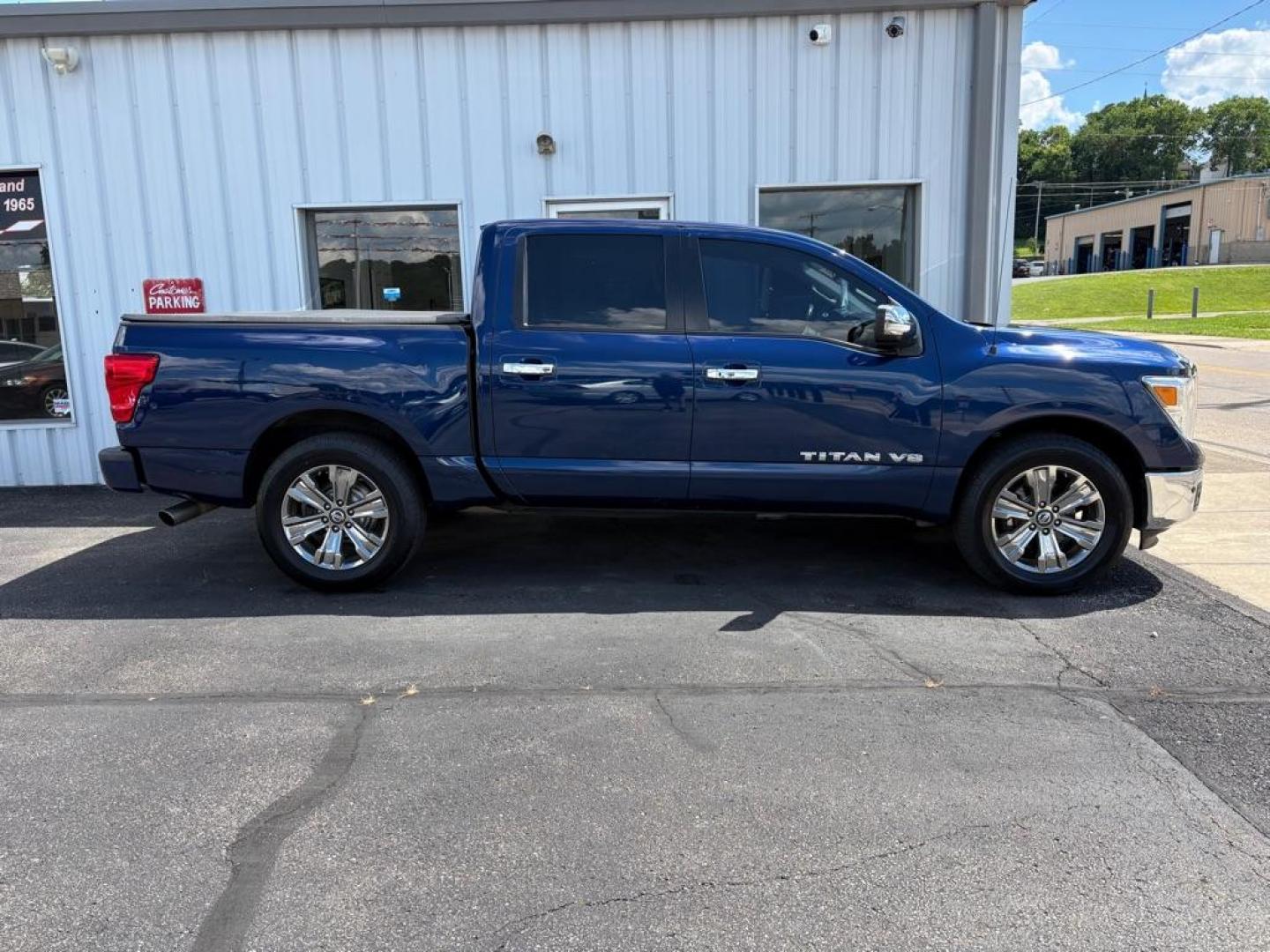2018 BLUE NISSAN TITAN SV CREW CAB (1N6AA1E63JN) with an 5.6L engine, Automatic transmission, located at 501 E. Columbia St., Springfield, OH, 45503, (800) 262-7122, 39.925262, -83.801796 - *** New Tires *** New Brakes *** New Wipers *** New Cabin and Air filter *** New Outer Tie rods *** Inspection *** Oil Change *** 5.6L V8 *** Crew Cab *** 25 Service Records on CarFax *** SV *** Power Rear Sliding Window *** Blind Spot *** Parking Sensors *** Power Seat *** $43k New *** Jay Nort- Photo#1