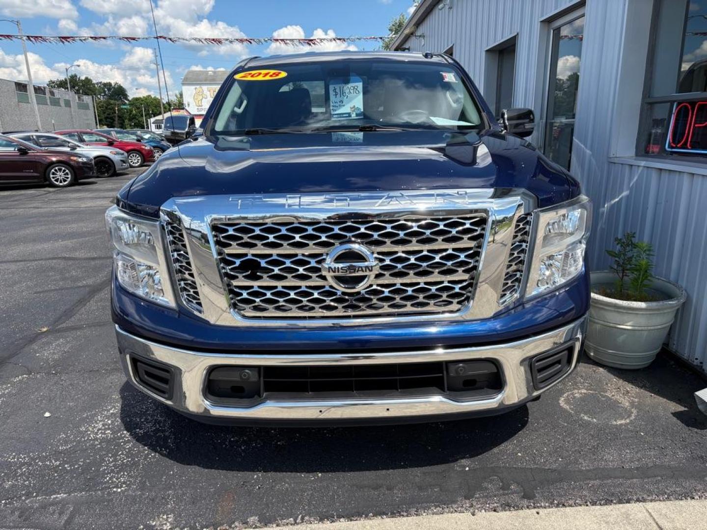 2018 BLUE NISSAN TITAN SV CREW CAB (1N6AA1E63JN) with an 5.6L engine, Automatic transmission, located at 501 E. Columbia St., Springfield, OH, 45503, (800) 262-7122, 39.925262, -83.801796 - *** New Tires *** New Brakes *** New Wipers *** New Cabin and Air filter *** New Outer Tie rods *** Inspection *** Oil Change *** 5.6L V8 *** Crew Cab *** 25 Service Records on CarFax *** SV *** Power Rear Sliding Window *** Blind Spot *** Parking Sensors *** Power Seat *** $43k New *** Jay Nort- Photo#6