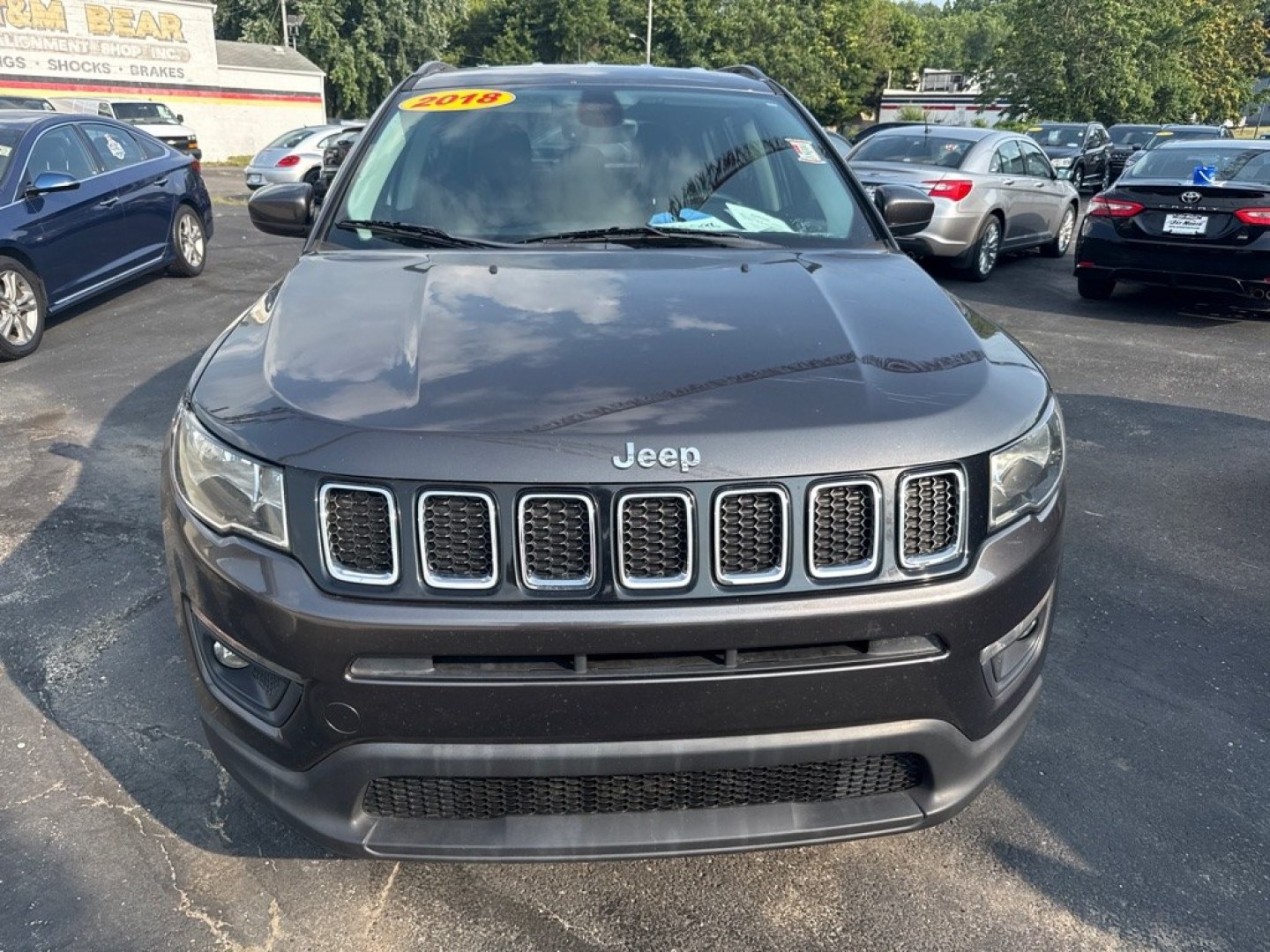 2018 GRAY JEEP COMPASS LATITUDE (3C4NJDBB1JT) with an 2.4L engine, Automatic transmission, located at 501 E. Columbia St., Springfield, OH, 45503, (800) 262-7122, 39.925262, -83.801796 - *** 1 Owner w/ Clean CarFax 22 Service Records *** Tune Up *** New Brakes *** New Wipers *** Oil Change *** Inspection *** 4x4 *** Cold Weather Group Heated Front Seats Heated Steering Whe- Photo#1