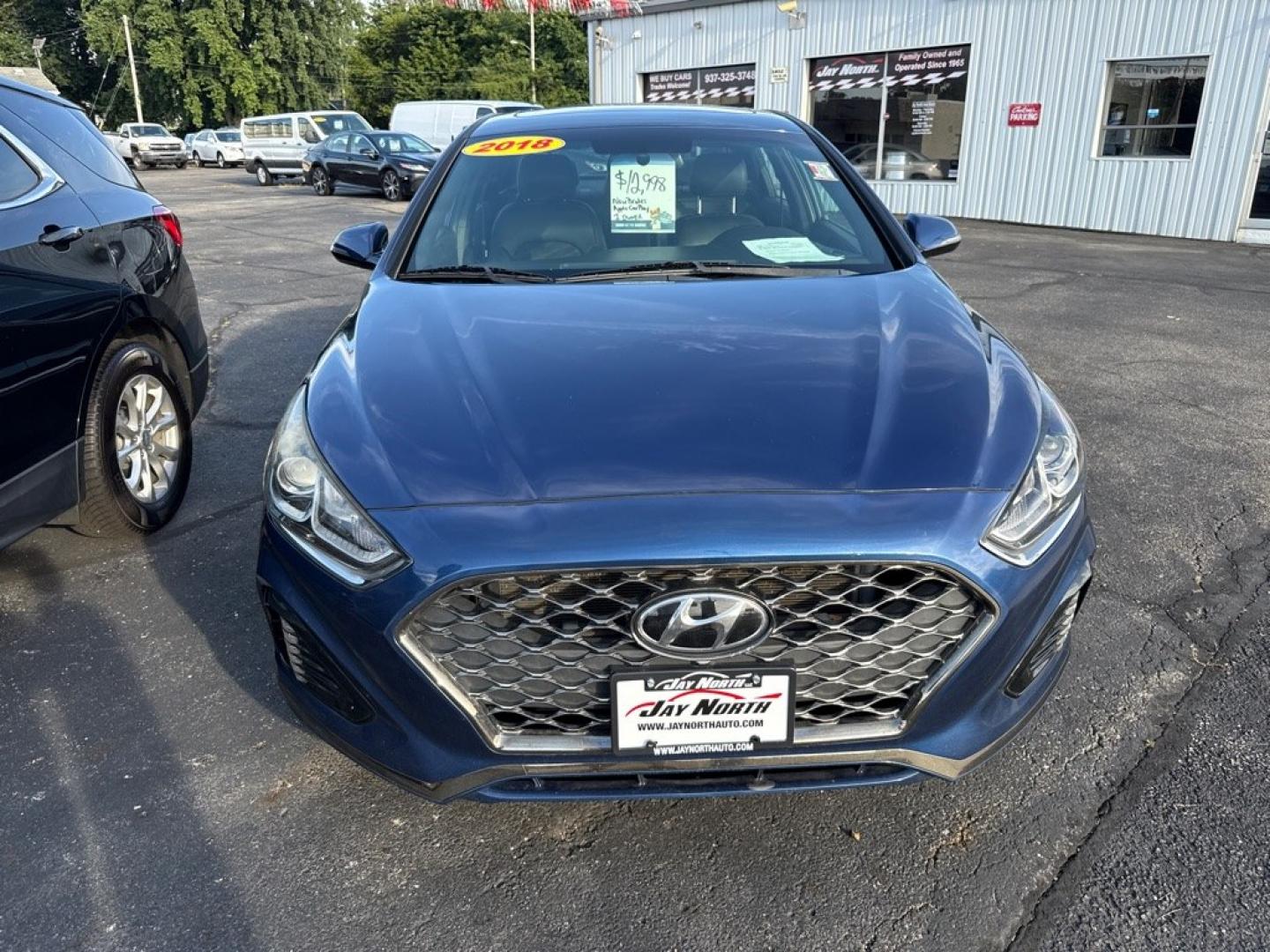 2018 BLUE HYUNDAI SONATA SPORT (5NPE34AF1JH) with an 2.4L engine, Automatic transmission, located at 501 E. Columbia St., Springfield, OH, 45503, (800) 262-7122, 39.925262, -83.801796 - *** 1 Owner w/ 21 Service Records *** Apply CarPlay *** Blind Spot Monitoring *** New Battery *** New Brakes *** New Tie Rod ends *** New Air and Cabin Filter *** Oil Change *** STANDARD FEATURES: ADVANCED SAFETY TECHNOLOGY Blind Spot Detection System w/ Rear Cross-Traffic Alert INCLUDED Vehi- Photo#1
