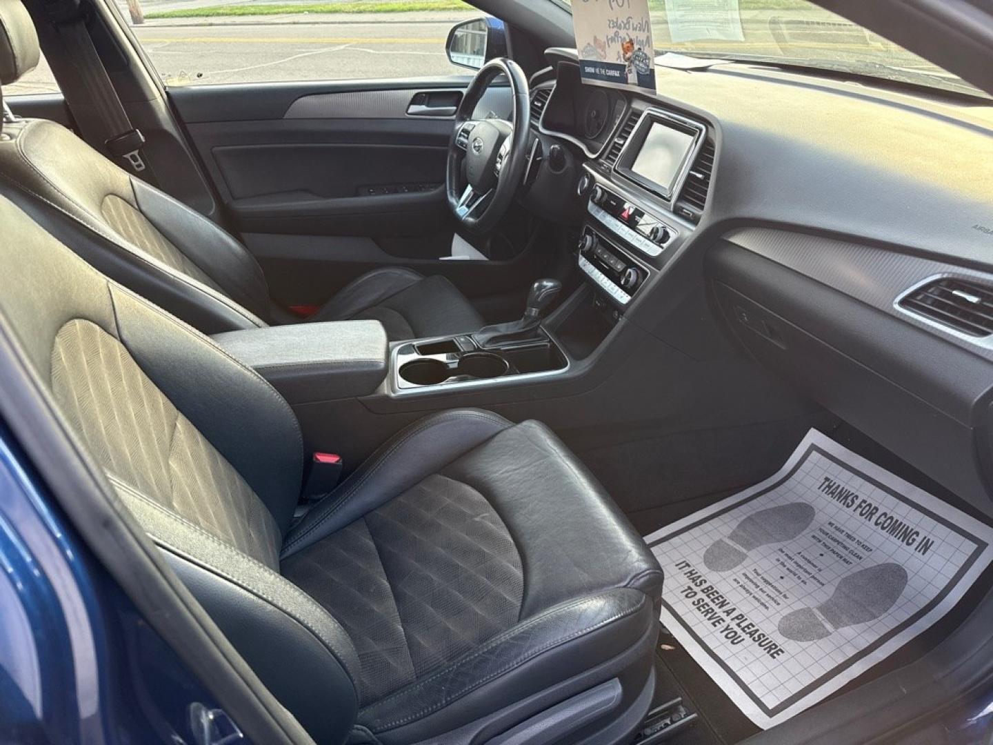 2018 BLUE HYUNDAI SONATA SPORT (5NPE34AF1JH) with an 2.4L engine, Automatic transmission, located at 501 E. Columbia St., Springfield, OH, 45503, (800) 262-7122, 39.925262, -83.801796 - *** 1 Owner w/ 21 Service Records *** Apply CarPlay *** Blind Spot Monitoring *** New Battery *** New Brakes *** New Tie Rod ends *** New Air and Cabin Filter *** Oil Change *** STANDARD FEATURES: ADVANCED SAFETY TECHNOLOGY Blind Spot Detection System w/ Rear Cross-Traffic Alert INCLUDED Vehi- Photo#13