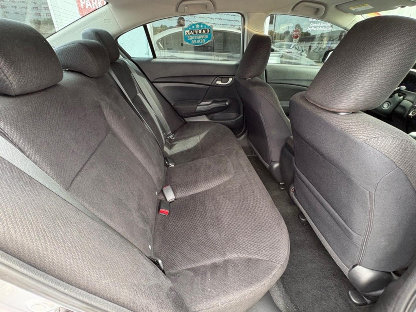 2013 SILVER HONDA CIVIC LX (19XFB2F59DE) with an 1.8L engine, Automatic transmission, located at 501 E. Columbia St., Springfield, OH, 45503, (800) 262-7122, 39.925262, -83.801796 - *** Clean CarFax *** New Brakes *** New Wipers *** Inspection *** LX *** Automatic *** 1.8L *** Jay North Auto has offered hand picked vehicles since 1965! Our customer's enjoy a NO pressure buying experience with a small town feel. We are a preferred dealer for many local credit unions and le- Photo#14