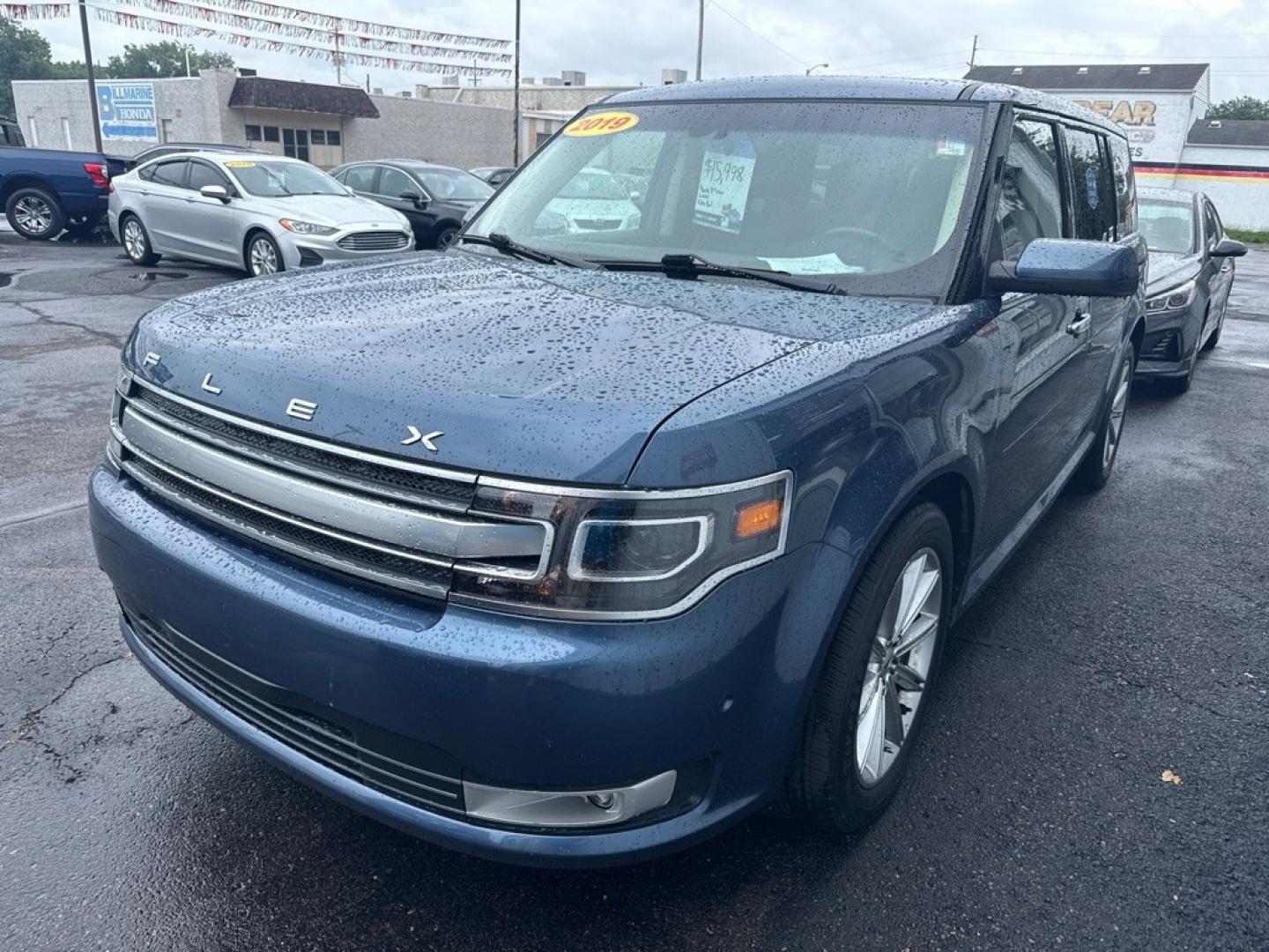 2019 BLUE FORD FLEX LIMITED (2FMHK6D81KB) with an 3.5L engine, Automatic transmission, located at 501 E. Columbia St., Springfield, OH, 45503, (800) 262-7122, 39.925262, -83.801796 - *** New Tires *** Limited *** 3.5L V6 AWD *** Remote Start *** Third Row Seating *** Inspection *** Oil Change *** New Cabin and Air Filter *** EQUIPMENT GROUP 301A ACTIVE PARK ASSIST ADAPT CRUISE/COLLI WARNING POWERFOLD 3RD ROW SEAT 10-WAY HTD/COOLED FRONT SEATS PWR TILT TELE STEERING COL- Photo#2