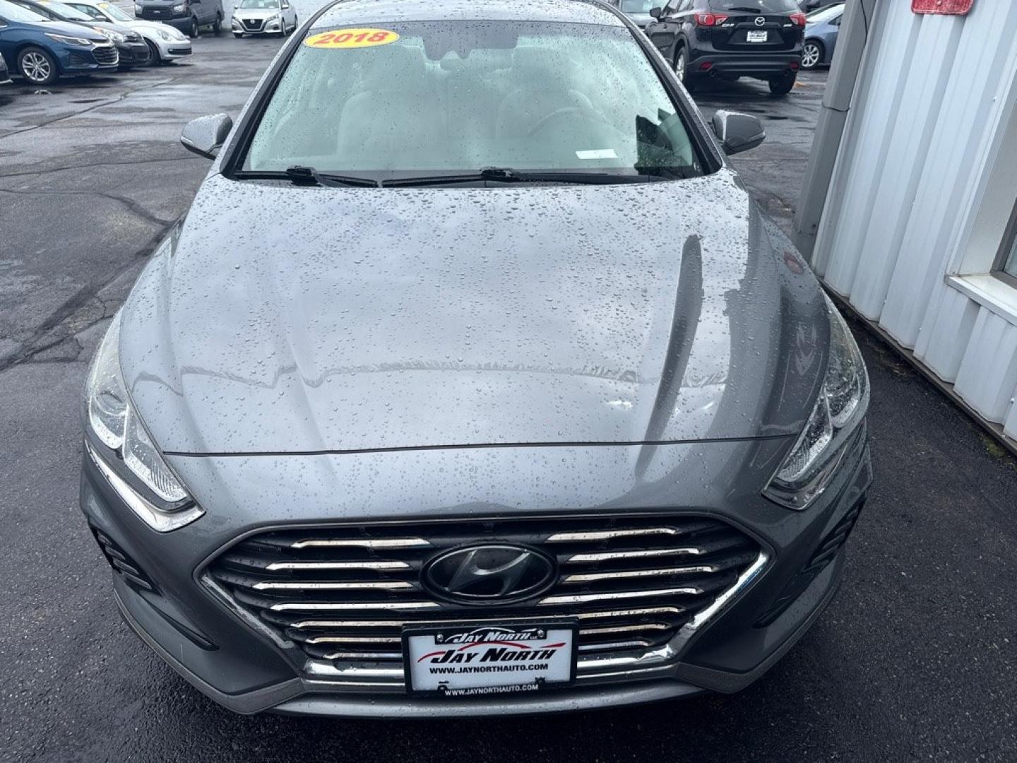 2018 GRAY HYUNDAI SONATA SEL (5NPE34AF4JH) with an 2.4L engine, Automatic transmission, located at 501 E. Columbia St., Springfield, OH, 45503, (800) 262-7122, 39.925262, -83.801796 - *** New Tires *** Clean CarFax w/ 32 Service Records *** Tune Up *** New Oil Pan *** New Valve Cover Gasket *** New Wipers *** Oil Change w/ OEM Filter *** New Cabin and Air Filter *** Apple CarPlay *** Alloy Wheels *** Touchscreen *** Back Up Camera *** Jay North Auto has offered hand picked- Photo#1