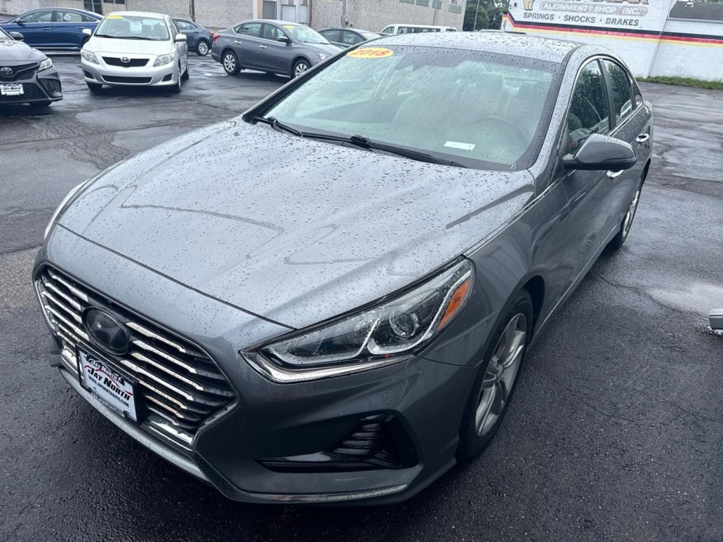 2018 GRAY HYUNDAI SONATA SEL (5NPE34AF4JH) with an 2.4L engine, Automatic transmission, located at 501 E. Columbia St., Springfield, OH, 45503, (800) 262-7122, 39.925262, -83.801796 - *** New Tires *** Clean CarFax w/ 32 Service Records *** Tune Up *** New Oil Pan *** New Valve Cover Gasket *** New Wipers *** Oil Change w/ OEM Filter *** New Cabin and Air Filter *** Apple CarPlay *** Alloy Wheels *** Touchscreen *** Back Up Camera *** Jay North Auto has offered hand picked- Photo#2