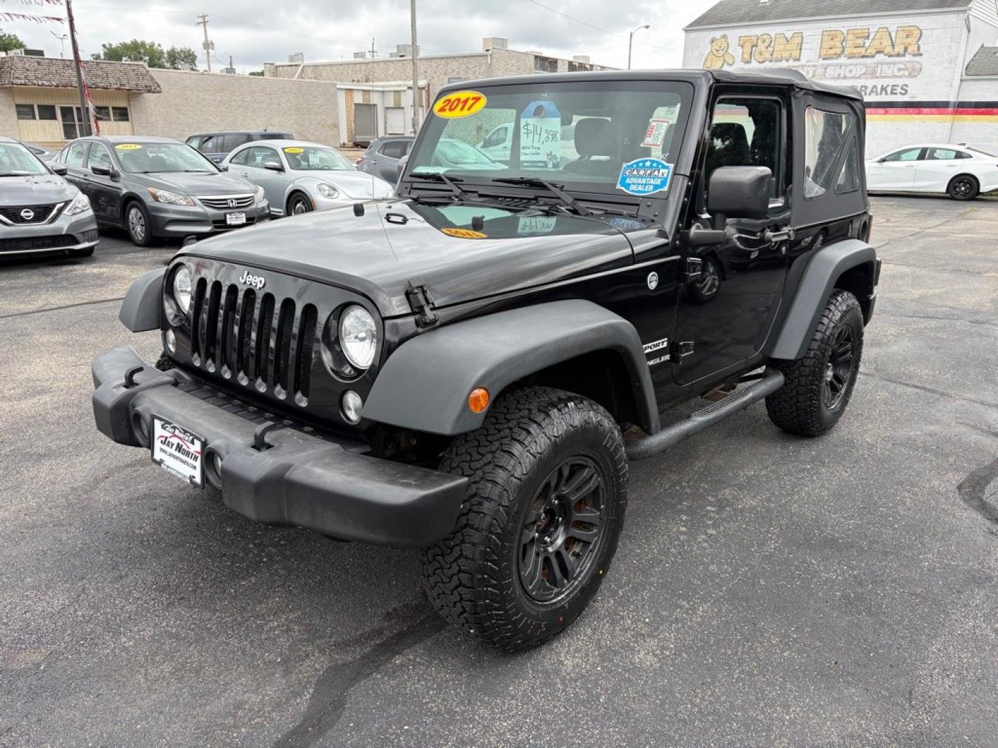 2017 BLACK JEEP WRANGLER SPORT (1C4AJWAG9HL) with an 3.6L engine, Manual transmission, located at 501 E. Columbia St., Springfield, OH, 45503, (800) 262-7122, 39.925262, -83.801796 - *** New A/T Tires *** Clean CarFax *** Oil Change *** New Axle Seals *** Upgrade Oil Filter Housing *** Inspection *** Manual Trans w/ 4wd *** V6 *** Sharp!! *** New Front Diff cover and Seal *** Jay North Auto has offered hand picked vehicles since 1965! Our customer's enjoy a NO pressure buyin- Photo#5
