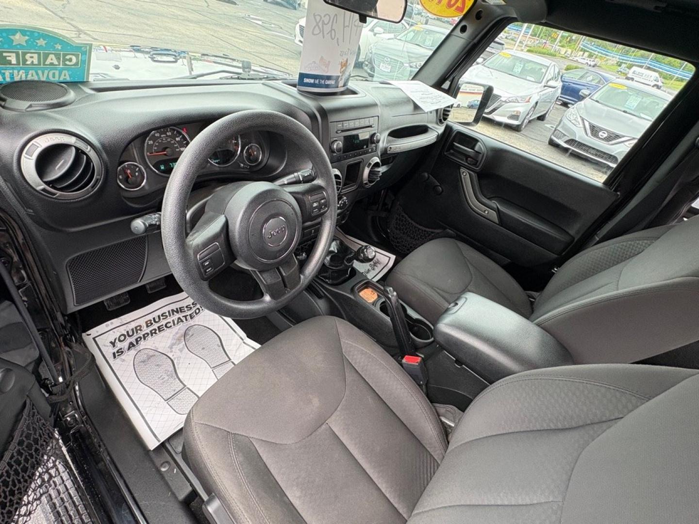 2017 BLACK JEEP WRANGLER SPORT (1C4AJWAG9HL) with an 3.6L engine, Manual transmission, located at 501 E. Columbia St., Springfield, OH, 45503, (800) 262-7122, 39.925262, -83.801796 - *** New A/T Tires *** Clean CarFax *** Oil Change *** New Axle Seals *** Upgrade Oil Filter Housing *** Inspection *** Manual Trans w/ 4wd *** V6 *** Sharp!! *** New Front Diff cover and Seal *** Jay North Auto has offered hand picked vehicles since 1965! Our customer's enjoy a NO pressure buyin- Photo#9