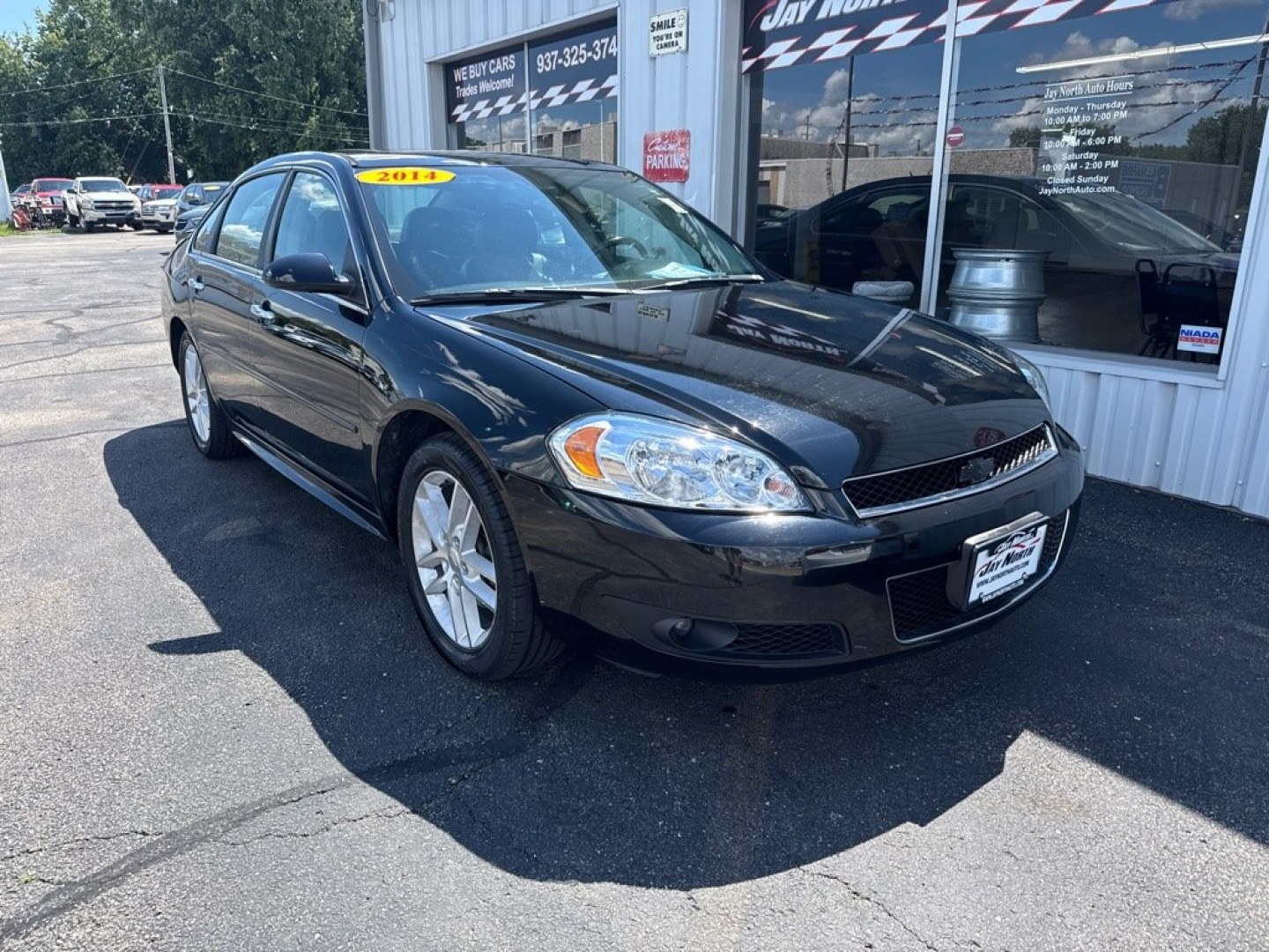 2014 BLACK CHEVROLET IMPALA LIMITED LTZ (2G1WC5E36E1) with an 3.6L engine, Automatic transmission, located at 501 E. Columbia St., Springfield, OH, 45503, (800) 262-7122, 39.925262, -83.801796 - *** Clean CarFax w/ 35 Service Records *** LTZ *** Moonroof *** Leather *** Bose Audio *** New Cabin and Air filter *** New Wipers *** New Tires *** New Brakes *** Remote Start *** Jay North Auto has offered hand picked vehicles since 1965! Our customer's enjoy a NO pressure buying experience w- Photo#0