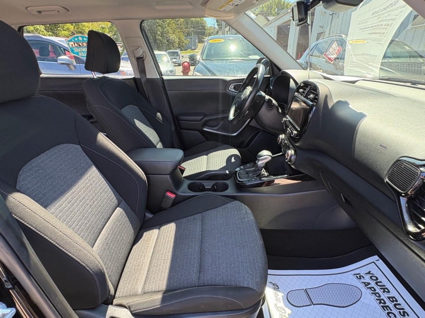 2021 BLACK KIA SOUL EX (KNDJ33AU3M7) with an 2.0L engine, Continuously Variable transmission, located at 501 E. Columbia St., Springfield, OH, 45503, (800) 262-7122, 39.925262, -83.801796 - *** New Brakes *** New Valve Cover gasket *** New Cabin and Air filter *** Oil change *** Inspection *** New Wipers *** Tune Up *** Power Driver's Seat w/ Power Lumbar Included- Power Sunroof with Sunshade Included- Forward Collision-Avoidance Assist-Car Included- Blind-Spot Collision Warning (B- Photo#15