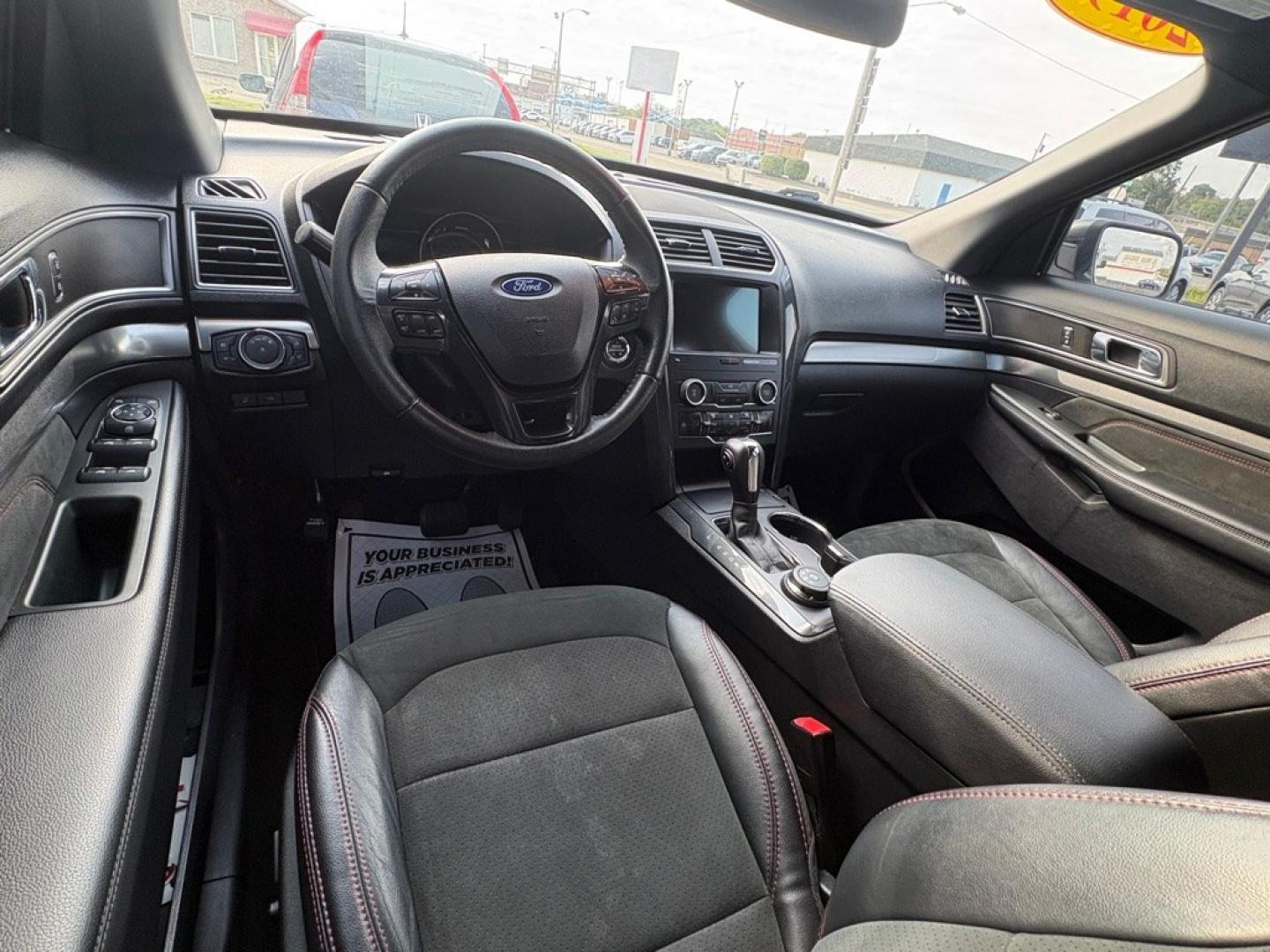 2019 WHITE FORD EXPLORER XLT (1FM5K8D83KG) with an 3.5L engine, Automatic transmission, located at 501 E. Columbia St., Springfield, OH, 45503, (800) 262-7122, 39.925262, -83.801796 - ***Clean Carfax***XLT Sport Appearance Package***Heated Leather and Suede Seating***Navigation***Blind Spot***Power Lift Gate***2nd Row Bucket Seats***Heated Steering Wheel***New Tires***All New Brakes***Fresh Oil Change*** Jay North Auto has offered hand picked vehicles since 1965! Our custome- Photo#11