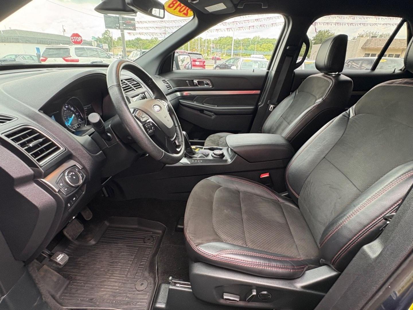 2018 BLUE FORD EXPLORER XLT (1FM5K8D83JG) with an 3.5L engine, Automatic transmission, located at 501 E. Columbia St., Springfield, OH, 45503, (800) 262-7122, 39.925262, -83.801796 - ***1-Owner***Clean Carfax***4WD***XLT***Sport Appearance Package***Ford Safe and Smart Package***Heated Leather/Suede Seating***Heated Steering Wheel***Remote Start***Navigation***Power Lift Gate***All New Brake Pads and Rotors***New Air Filter and Cabin Air Filter***Fresh Oil Change*** Jay Nor- Photo#8