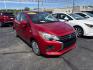 2024 RED MITSUBISHI MIRAGE ES (ML32AUHJ0RH) with an 1.2L engine, Continuously Variable transmission, located at 501 E. Columbia St., Springfield, OH, 45503, (800) 262-7122, 39.925262, -83.801796- Photo#0
