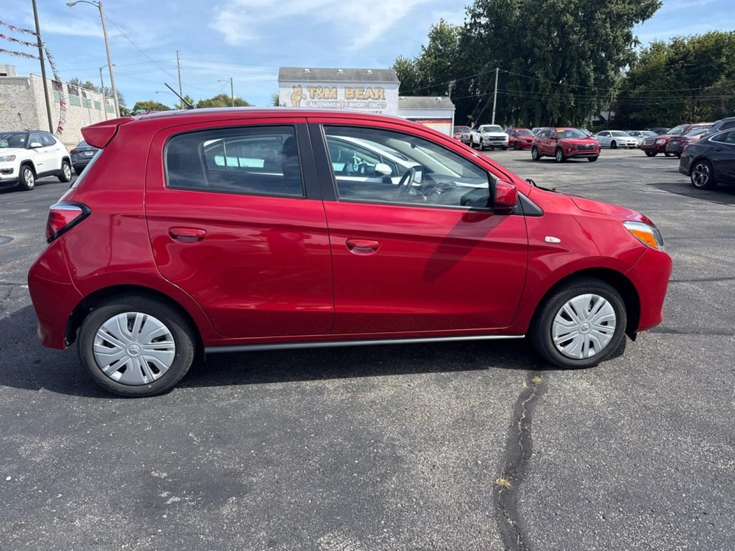 2024 RED MITSUBISHI MIRAGE ES (ML32AUHJ0RH) with an 1.2L engine, Continuously Variable transmission, located at 501 E. Columbia St., Springfield, OH, 45503, (800) 262-7122, 39.925262, -83.801796- Photo#6