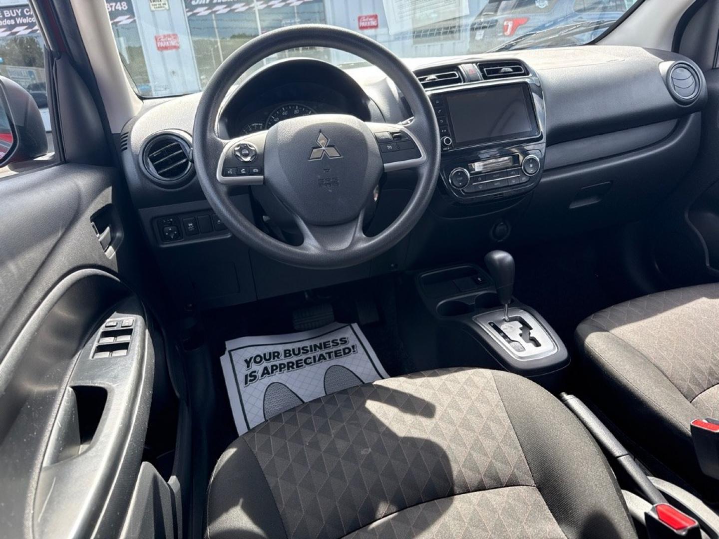 2024 RED MITSUBISHI MIRAGE ES (ML32AUHJ0RH) with an 1.2L engine, Continuously Variable transmission, located at 501 E. Columbia St., Springfield, OH, 45503, (800) 262-7122, 39.925262, -83.801796- Photo#10