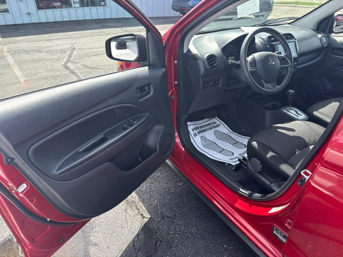 2024 RED MITSUBISHI MIRAGE ES (ML32AUHJ0RH) with an 1.2L engine, Continuously Variable transmission, located at 501 E. Columbia St., Springfield, OH, 45503, (800) 262-7122, 39.925262, -83.801796- Photo#11