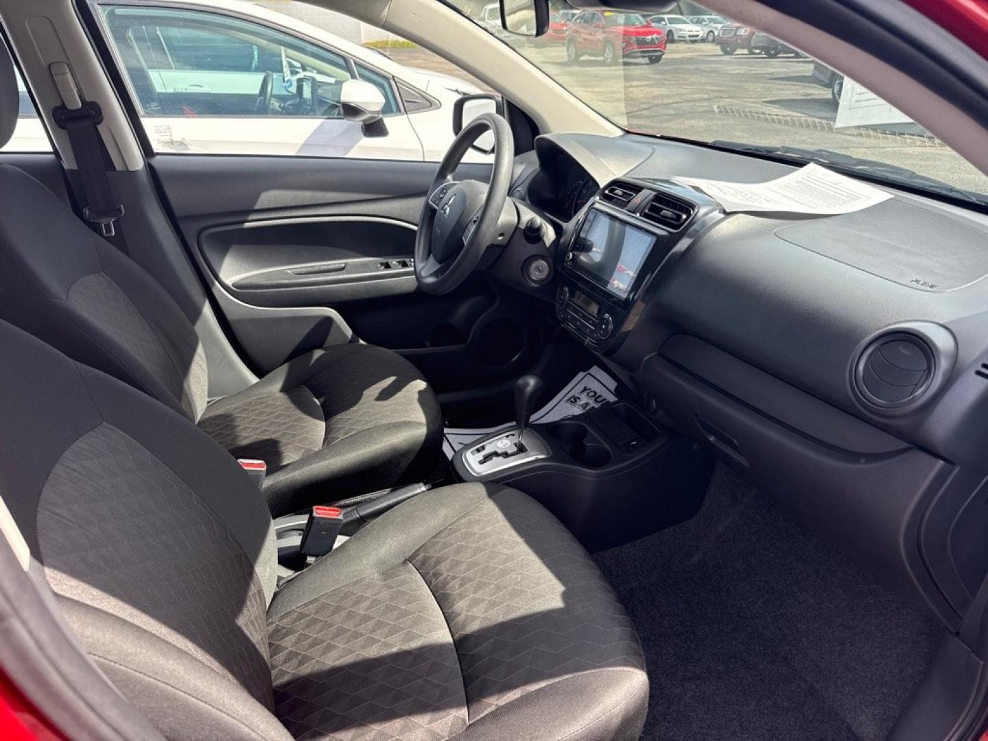 2024 RED MITSUBISHI MIRAGE ES (ML32AUHJ0RH) with an 1.2L engine, Continuously Variable transmission, located at 501 E. Columbia St., Springfield, OH, 45503, (800) 262-7122, 39.925262, -83.801796- Photo#14