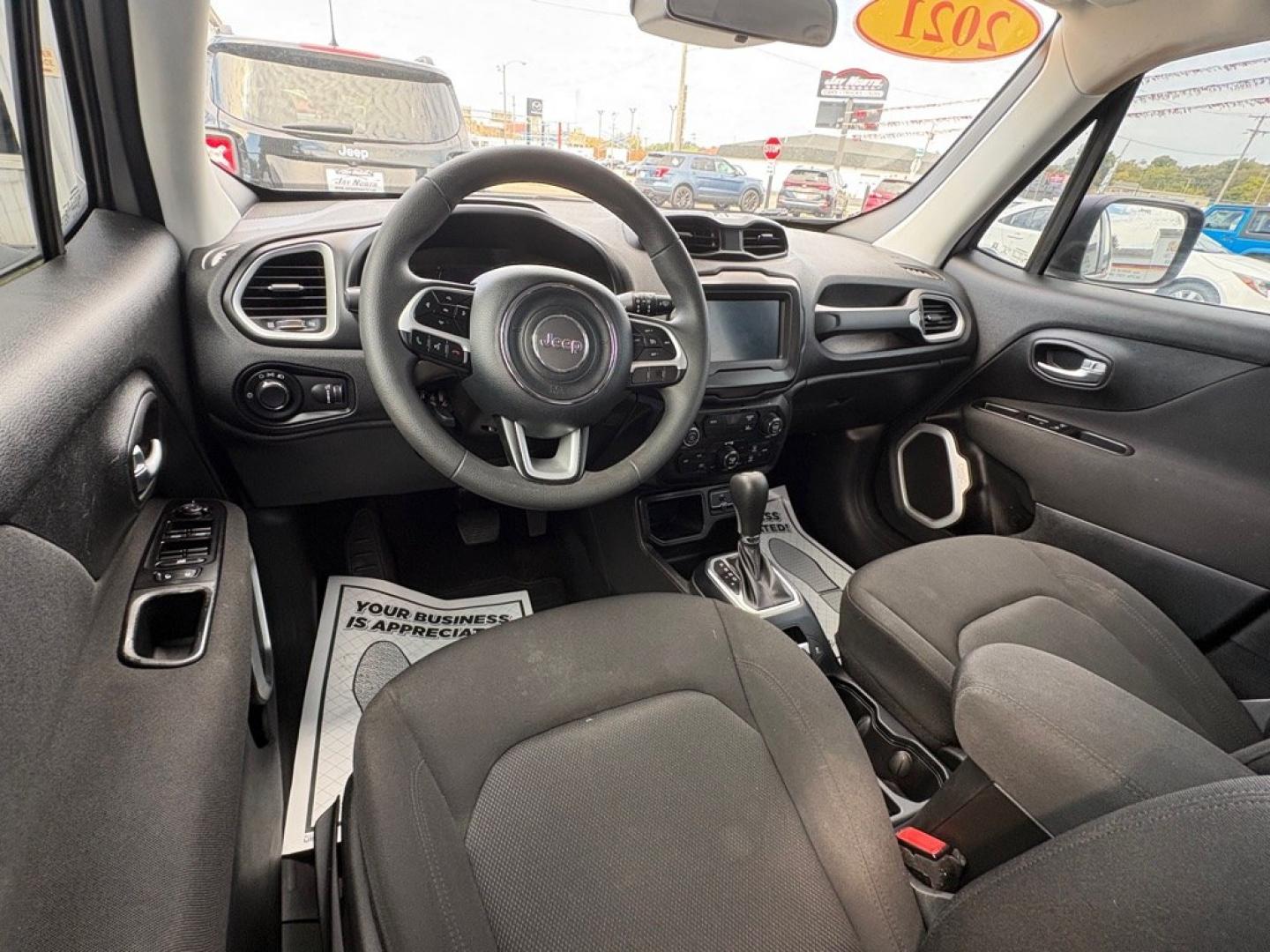 2021 SILVER JEEP RENEGADE SPORT (ZACNJCAB2MP) with an 2.4L engine, Automatic transmission, located at 501 E. Columbia St., Springfield, OH, 45503, (800) 262-7122, 39.925262, -83.801796 - ***Clean Carfax***Sport***FWD***Lane-Departure Warn, Blind Spot, Cross-Path Detection, and Forwand Collison Warning***Apple and Android Auto***New Air Filter, Cabin Air Filter, Wiper Blades, and Sway Bar Links***New Front and Rear Brake Pads and Rotors*** Jay North Auto has offered hand picked- Photo#9