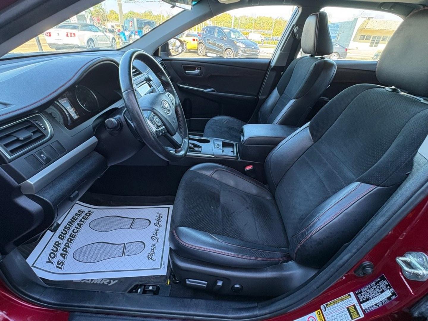 2016 RED TOYOTA CAMRY XSE (4T1BF1FK7GU) with an 2.5L engine, Automatic transmission, located at 501 E. Columbia St., Springfield, OH, 45503, (800) 262-7122, 39.925262, -83.801796 - **2016 Toyota Camry XSE - Only 92K Miles, 26 Service Records and New Tires!** Check out this SHARP 2016 Toyota Camry XSE! Powered by a fuel-efficient 2.5L 4-cylinder engine, this sporty sedan offers the perfect combination of comfort, reliability, and style! With only 92K miles, 2 previous owne- Photo#7